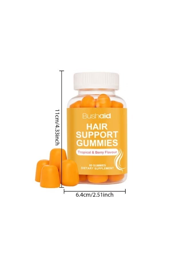بوشيد Bushaid Hair Gummies (60 Gummies) - علكة ذات نكهة الكولاجين مصممة خصيصا للنساء. يمنع تساقط الشعر، ويعزز نمو الشعر، ويغذي الشعر. - Image 5